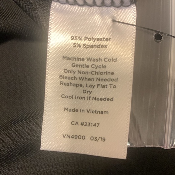 Talbots PL Black sleeveless dress with white trim. - Picture 3 of 3